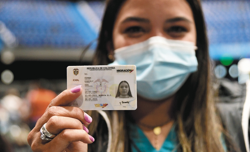 Fotografía tomado durante una jornada de entrega de documentos a población migrante venezolana.
