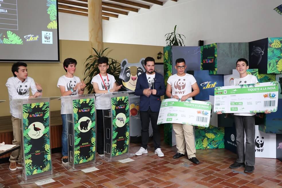 Esteban Álvarez del colegio Montessori, de Medellín, y Jorge Arteta del Instituto Alexander von Humboldt, de Barranquilla, representarán a Colombia en el concurso global de biodiversidad "Wild Wisdom Quiz". / Juan Camilo Gómez - WWF