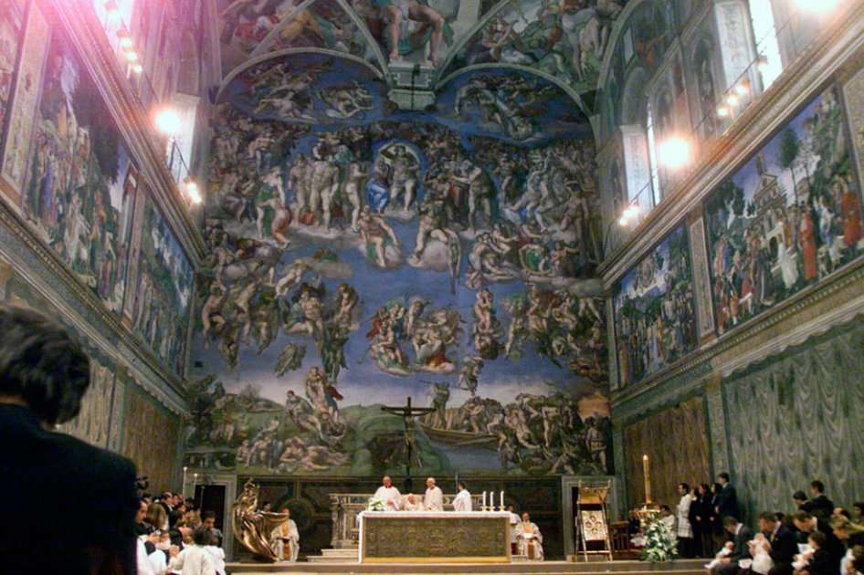 Foto de archivo que muestra la Capilla Sixtina en el Vaticano.