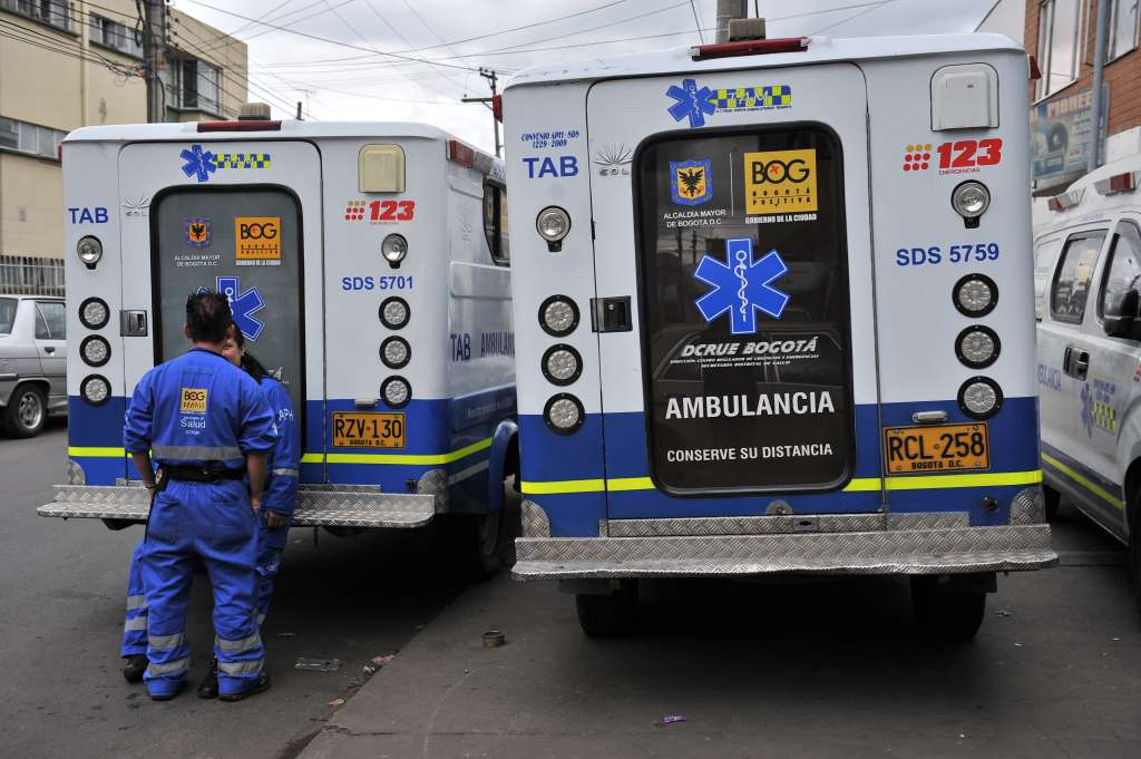 Tripulante de ambulancia del distrito de Bogotá.