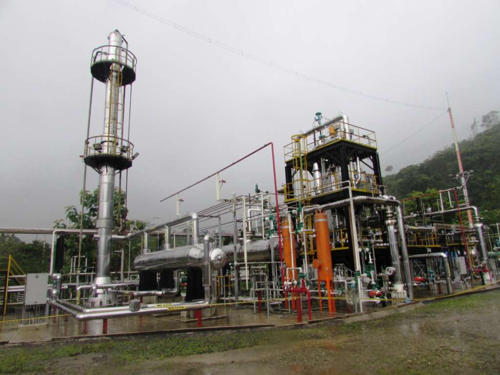 Planta de gas del campo Gibraltar de Ecopetrol.