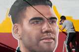 ¡Una leyenda! Así es el mural que rinde homenaje a Falcao en El Campín de Bogotá