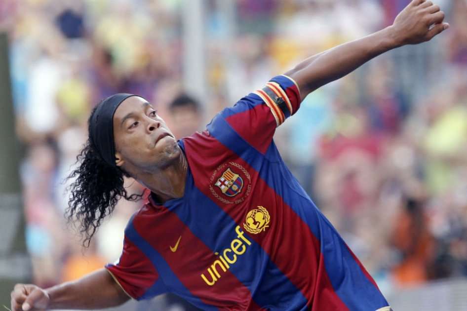 Ronaldinho, exfutbolista del Barcelona. Foto: EFE