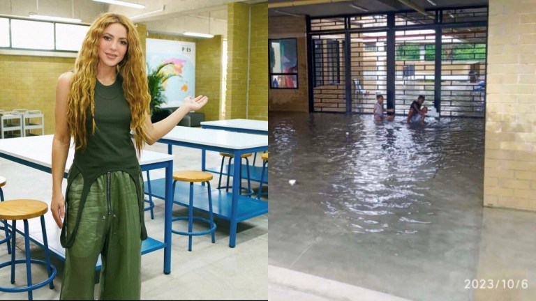 Colegio que inauguró Shakira en Barranquilla se inundó en menos de un mes