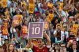La Roma despidió a Totti con el subtítulo de la Serie A