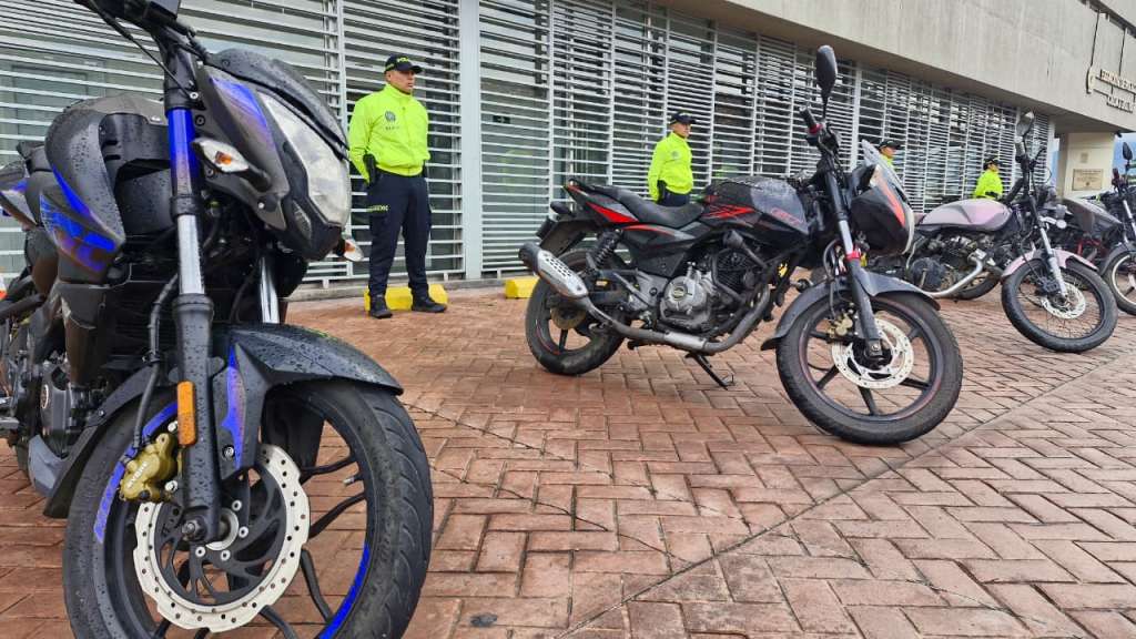 Estas motocicletas habrían sido hurtadas en diferentes localidades de Bogotá.