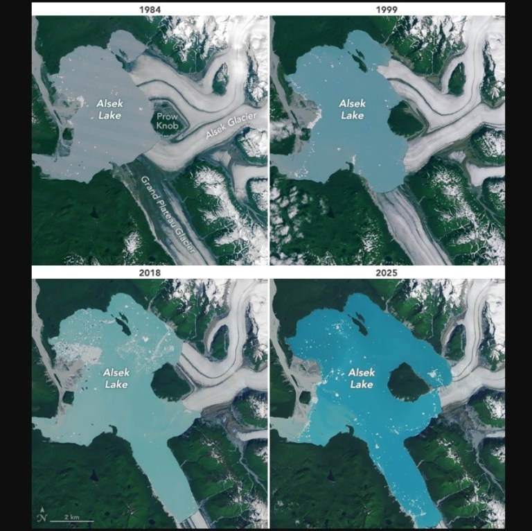 El retroceso de un glaciar en Alaska da origen a una nueva isla