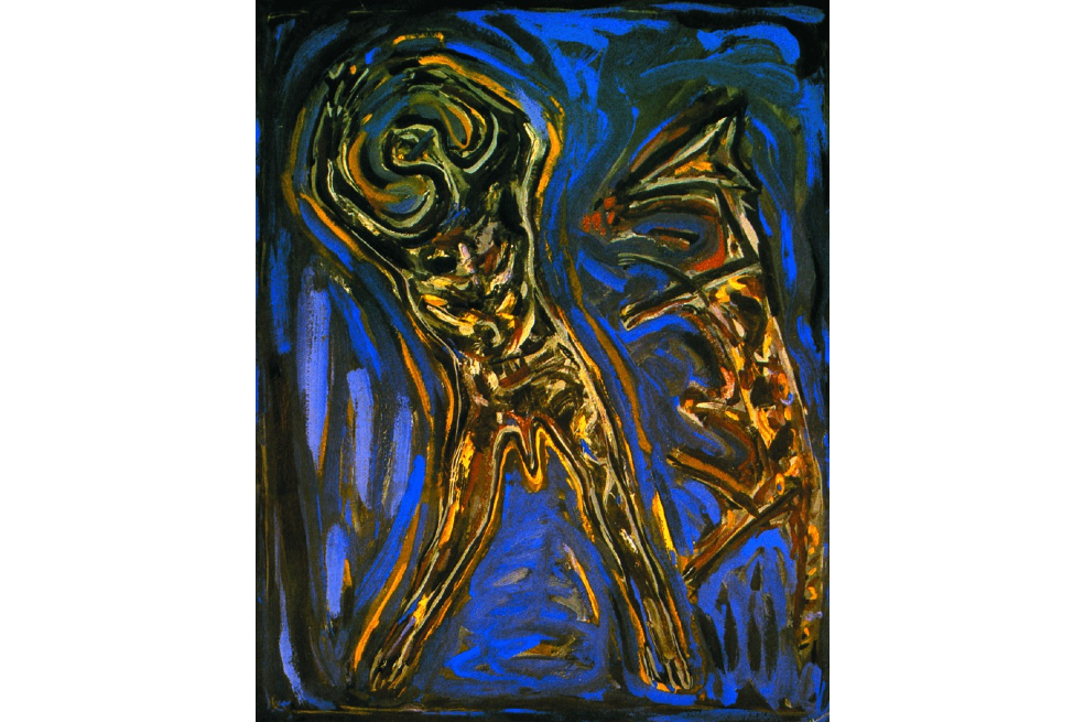 La obra "Perro que ni me ladra ni me deja", de Raúl Cristancho, es una de las piezas que componen esta exposición.