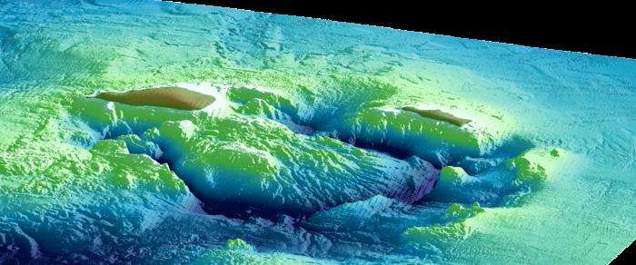 Sabemos muy poco sobre los procesos que conducen a una nueva erupción de supervolcanes como la caldera Kikai en Japón, que se encuentra mayormente bajo el agua (en la imagen), y por lo tanto, no estamos bien preparados para hacer predicciones. /SEAMA Nobukazu