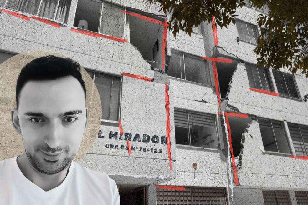 Julián Andrés Giraldo Valencia, de 42 años, lleva 17 trabajando en el edificio El Mirador.