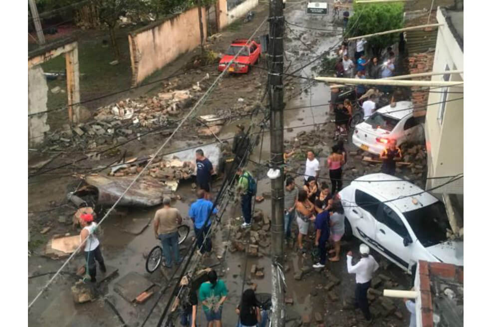 El tanque estaba ubicado en el barrio María Auxiliadora, a una altura de 20 metros aproximadamente.  / Cortesía