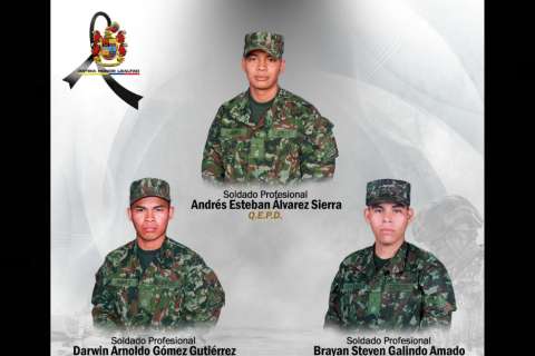 Tres soldados del Ejército murieron en ataque con drones en frontera con Ecuador