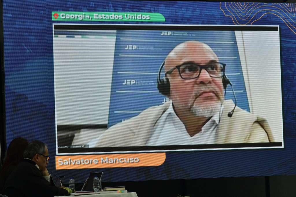 Exlíder de las Autodefensas Unidas de Colombia, durante la audiencia virtual que duró cuatro días, en Montería, en la que contestó un extenso cuestionario de la JEP sobre su versión de la guerra en Colombia.