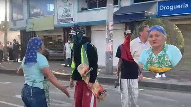 La vendedora enfrentó a un grupo de encapuchados que estaba ocasionando desmanes en el barrio Verbenal, de la localidad de Usme.