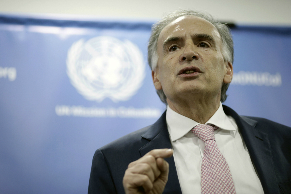 Jean Arnault, jefe de la Misión de Verificación de la ONU en Colombia, durante el encuentro nacional de Colombia 2020. / Fotos: Cristian Garavito - El Espectador
