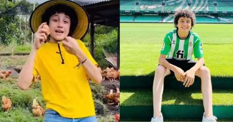 El niño tiktoker y granjero que viajó a España y conoció a Falcao